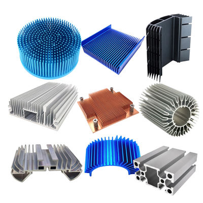 quality  Customized Aluminum Extrusion Heat Sink Silver Heat Dissipation Aluminum factory