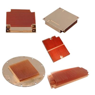 Industrial Anodizing Copper Tube Heat Sink Skived Fin Cold Plate Heat Sink