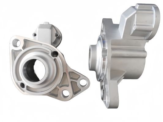 Silver Aluminium Die Casting Housing Process Powder Coating Lightweight