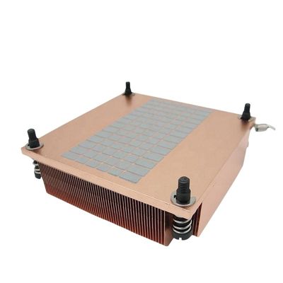 Pure Copper Skived Heatsink CNC machining Process Customized Fin Pitch
