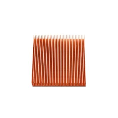 Pure Copper Skived Heatsink CNC machining Process Customized Fin Pitch