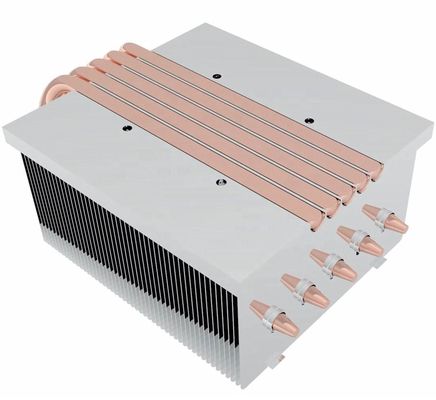 Customized Skived Fin Heat Sink Heat Transfer Copper Screw Mount
