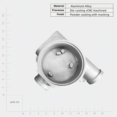 Powder Coated Silver Aluminium Die Casting Housing With Strong Corrosion Resistance