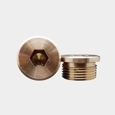 OEM Custom Non-Standard Copper Screw Plugs Nut CNC Turning Lathe Precision Machining Parts Service