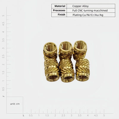 Injection Molded Knurled Nut Screw With Embedded Copper Heat Set Copper Inlays And Inserts For M2 M3 M4 M5 M6 M8 Nuts