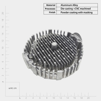 OEM ADC12/Aluminum Alloy Die Casting Heatsinks for Electronic Devices and LED Lighting