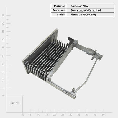 Die Casting Process CNC Machined Inverter Electronic Radiators with Embedded Heat Pipe