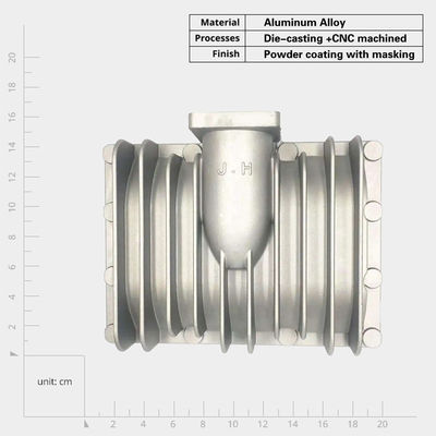 Powder Coating Aluminum Die Casting Heat Sink for Auto Parts Customized OEM ODM Service Offered