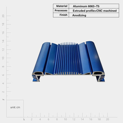 Customized CNC Auto Part Electronic Devices Aluminum Extrusion Heat Sink Parts