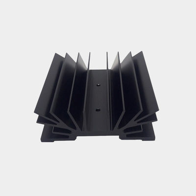 6000 Series Grade Aluminum Extrusion Heat Sink , Black Anodizing Aluminum Radiator