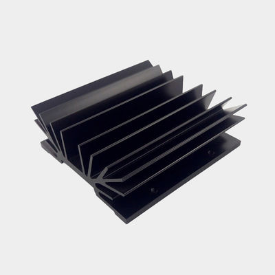 6000 Series Grade Aluminum Extrusion Heat Sink , Black Anodizing Aluminum Radiator
