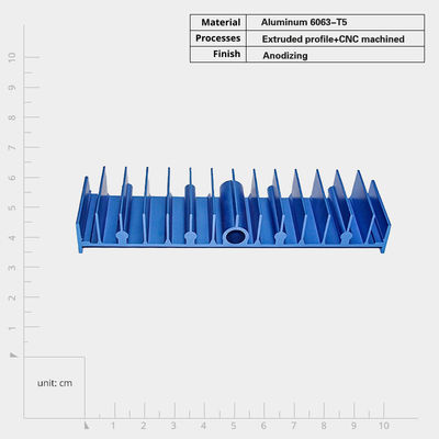Industrial Natural Convection Cooling Heat Sink for Custom Made Electronic Devices