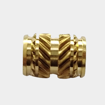 M2 M3 M4 M5 M6 M8 Brass Threaded Insert Nut Knurled Inserts Nut for CNC Turning Heat Staking