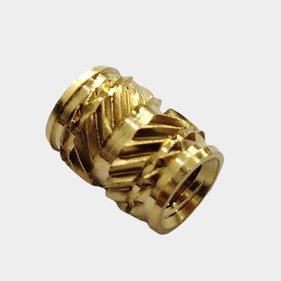 M2 M3 M4 M5 M6 M8 Brass Threaded Insert Nut Knurled Inserts Nut for CNC Turning Heat Staking