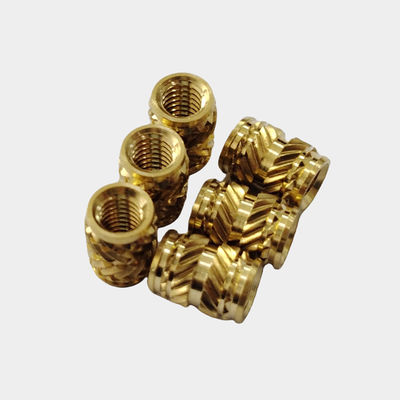 M2 M3 M4 M5 M6 M8 Brass Threaded Insert Nut Knurled Inserts Nut for CNC Turning Heat Staking