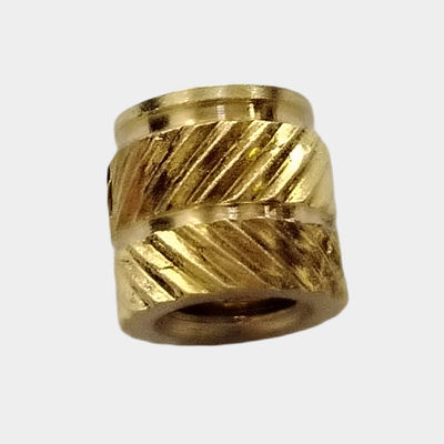 M2 M3 M4 M5 M6 M8 Brass Threaded Insert Nut Knurled Inserts Nut for CNC Turning Heat Staking