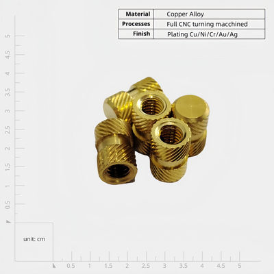 Titanium Heat Staking Brass Knurled Nut Insert for Plastic M2 M3 M4 M5 Sensor Application