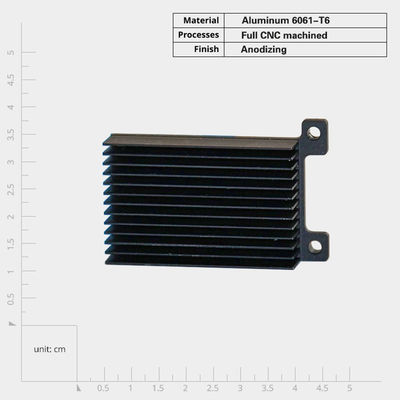 Customized Heat Sinks For Electronic Cooling , CNC Machined Aluminum Anodized Extruded Heatsink