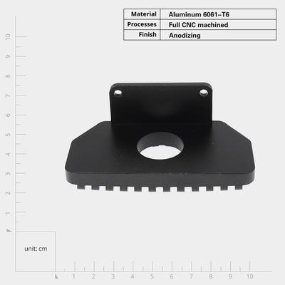 Rectangular Precision CNC Machined Heat Absorbers With Anodized Finish
