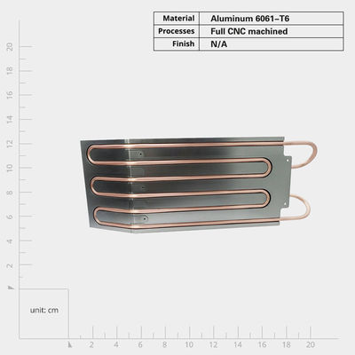 Conduction Heat Dissipation Cold Plate Liquid Sink Heat Exchanger with High Flow Rate