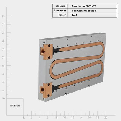 Thermal Conductivity Chilled Metal Cold Plate Heat Sink With Liquid Cooling System