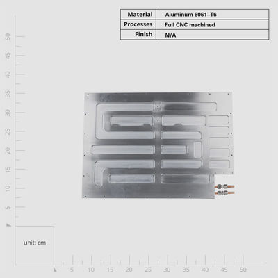 Aluminum Screw Mounting Cold Plate Heat Sink with High Thermal Conductivity and Flow Rate