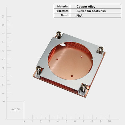 Customized Copper Skived Fin Heat Sink Finned Heatsink Screw Mounting For AMD Intel GPU/CPU