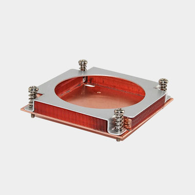 Customized Copper Skived Fin Heat Sink Finned Heatsink Screw Mounting For AMD Intel GPU/CPU