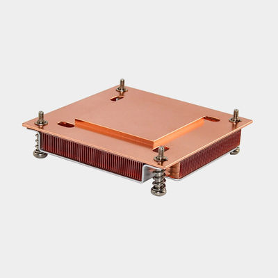 Customized Copper Skived Fin Heat Sink Finned Heatsink Screw Mounting For AMD Intel GPU/CPU