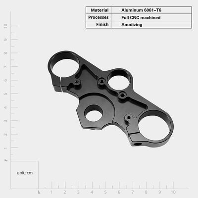 OEM CNC Forging Aluminum Alloy Upper CNC Machined Motorcycle Top Triple Clamp Upper Fork Holder Panel