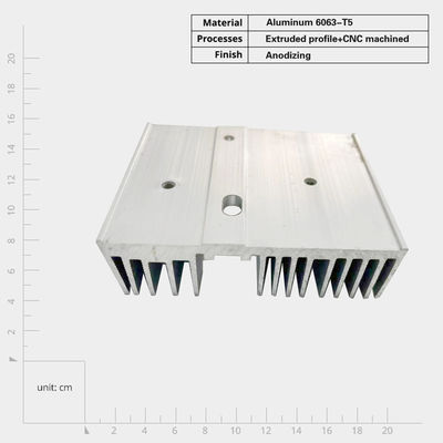 Corrosion Resistant Aluminum Profile Heat Sink Aluminum Extrusion Heat Sink with Efficient Heat Dissipation