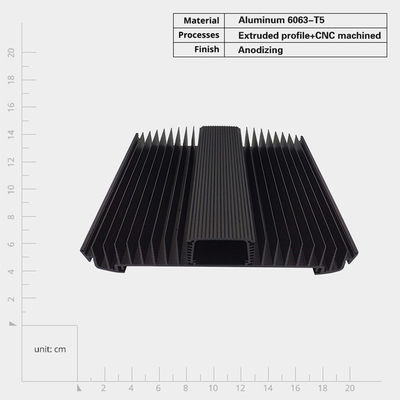 Customizable Industial Anodized Aluminum Extrusion Heat Sink for Optimal Cooling