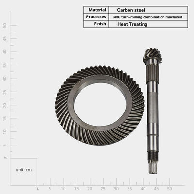 CNC Custom Spiral Bevel Gear Set Stainless Steel Carbon Steel Material for Hydraulic System