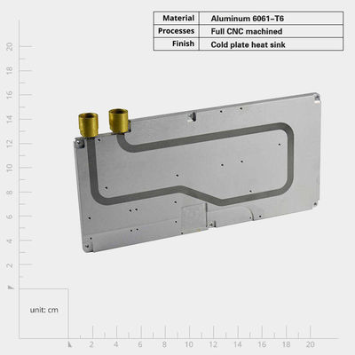 Aluminum Cold Plate Heat Sink with High Flow Rate and Screw Mounting Method