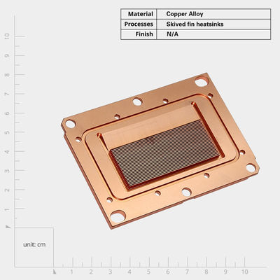 High Density Copper Skiving Fin Heat Sink Liquid Cooling Block CNC Machining CPU Cooler Heatsink
