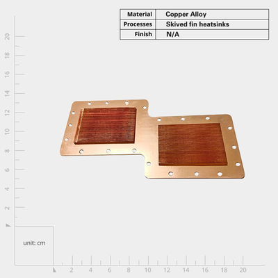 Customized Thermal Conductivity Copper Skived Fin Heat Sink With Low Thermal Resistance