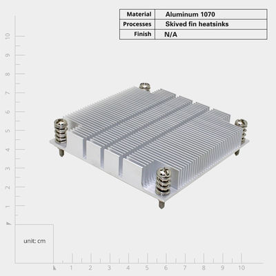 High Power Server CPU Heat Sink with Skived Fin Design and Low Thermal Resistance