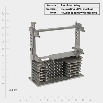 Customized OEM Aluminum Die Casting Radiator Die Cast Heat Sink Versatile Thermal Conductivity